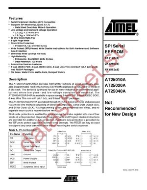 AT25010AN-10SI-2.7 SL383 datasheet  